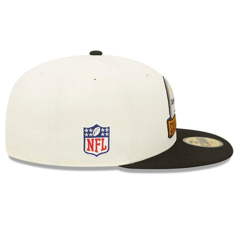 White New Era Pittsburgh Steelers NFL Sideline 2022 Fitted Cap 59fifty | LKAV57012