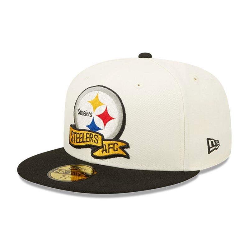 White New Era Pittsburgh Steelers NFL Sideline 2022 Fitted Cap 59fifty | LKAV57012