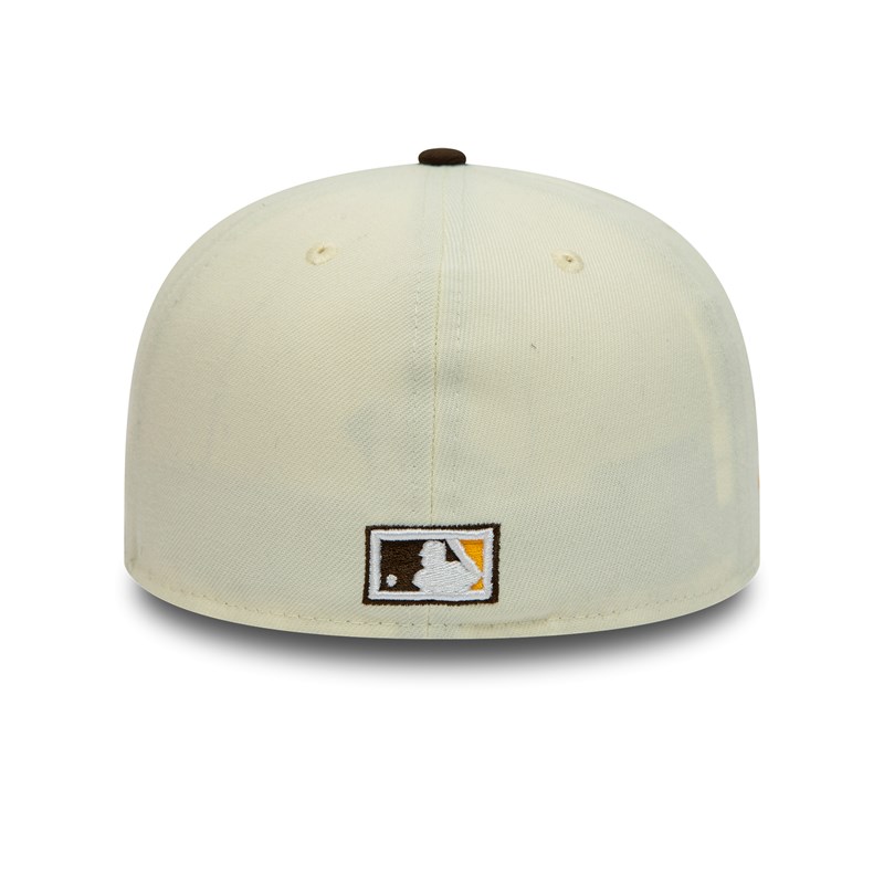 White New Era San Diego Padres Chrome Fitted Cap 59fifty | IQSW56970