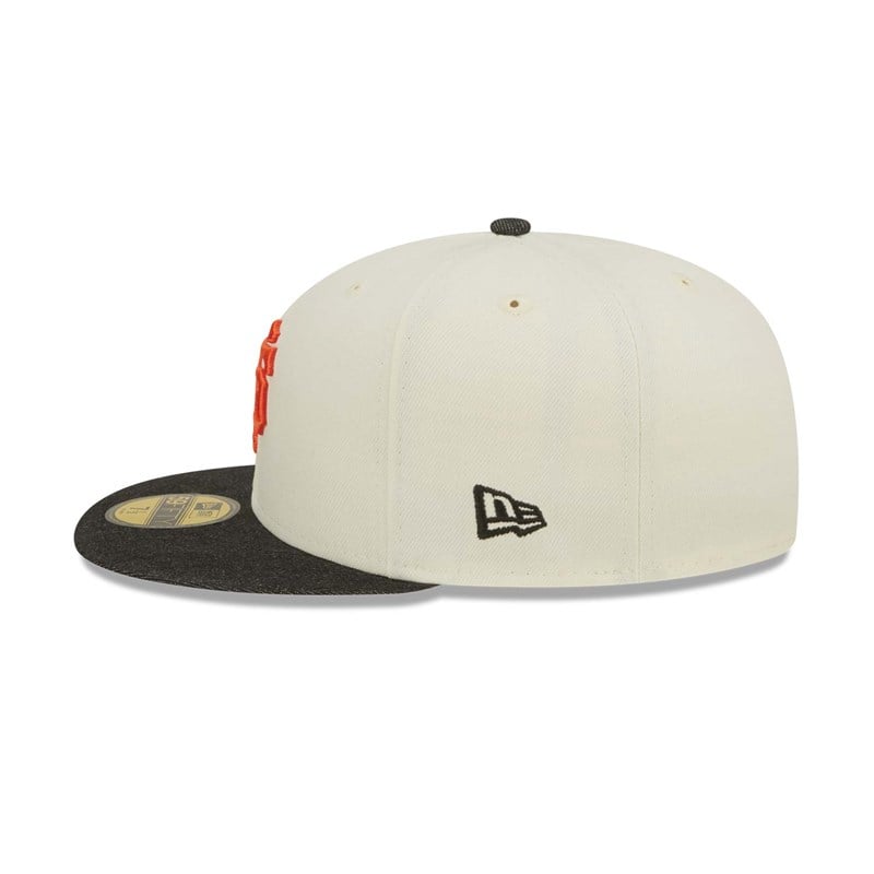 White New Era San Francisco Giants MLB Chrome Fitted Cap 59fifty | ILGW15879