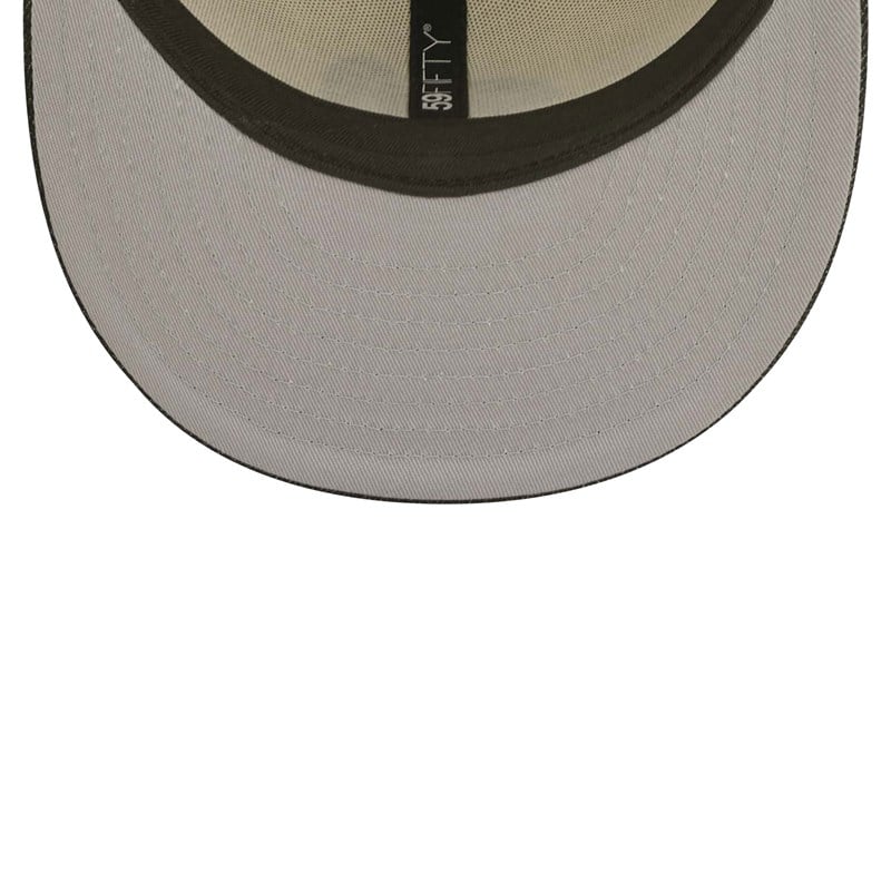 White New Era Washington Nationals MLB Chrome Fitted Cap 59fifty | QGWT41798