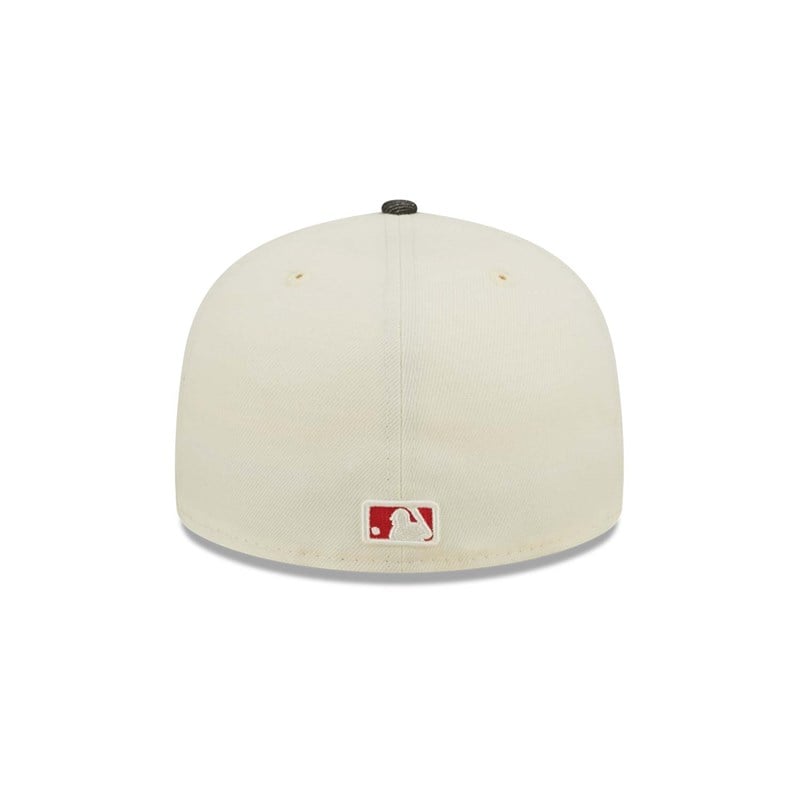 White New Era Washington Nationals MLB Chrome Fitted Cap 59fifty | QGWT41798