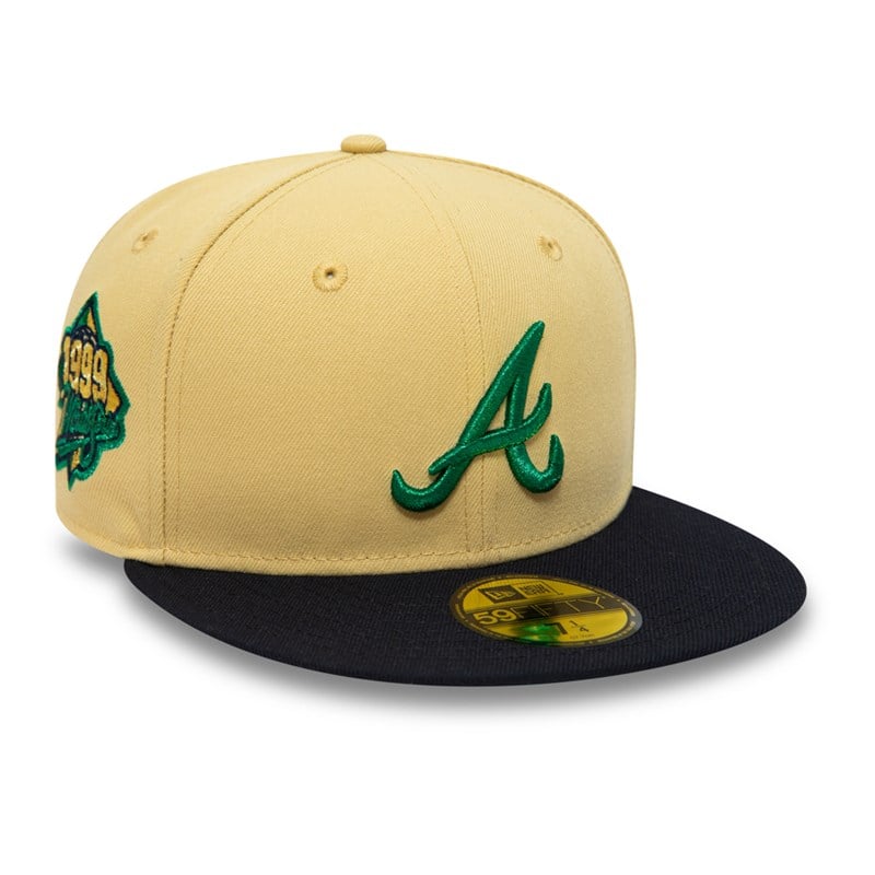 Yellow New Era Atlanta Braves Vegas Patch Cap 59fifty | MFZG83671