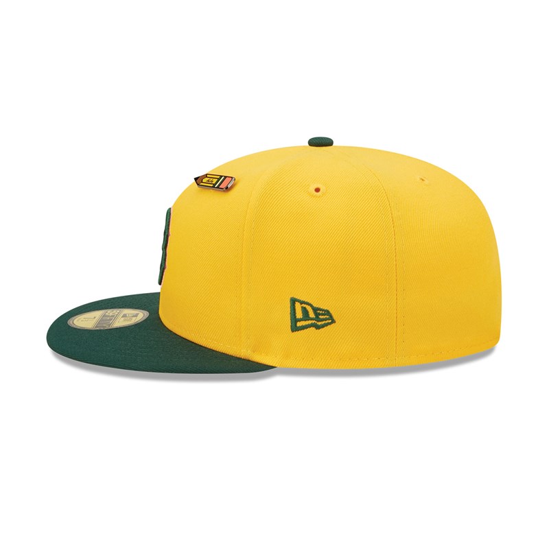 Yellow New Era Boston Sox Back To School Fitted Cap 59fifty | SEJT09837