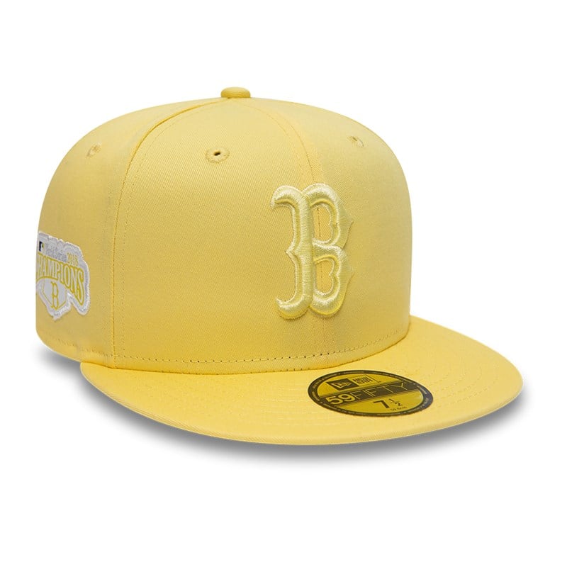 Yellow New Era Boston Sox World Series Tonal Fitted Cap 59fifty | UHMY13275