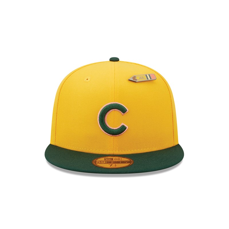 Yellow New Era Chicago Cubs Back To School Fitted Cap 59fifty | XMGV20479