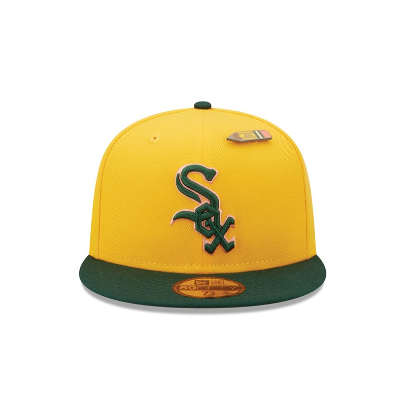 Yellow New Era Chicago Sox Back To School Fitted Cap 59fifty | NDAQ74816