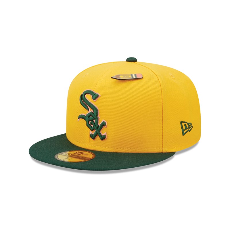 Yellow New Era Chicago Sox Back To School Fitted Cap 59fifty | NDAQ74816