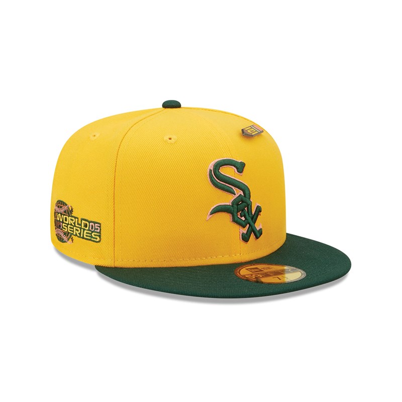 Yellow New Era Chicago Sox Back To School Fitted Cap 59fifty | NDAQ74816