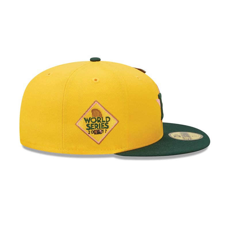 Yellow New Era Houston Astros Back To School Fitted Cap 59fifty | NDOU32568