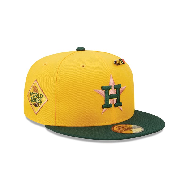 Yellow New Era Houston Astros Back To School Fitted Cap 59fifty | NDOU32568