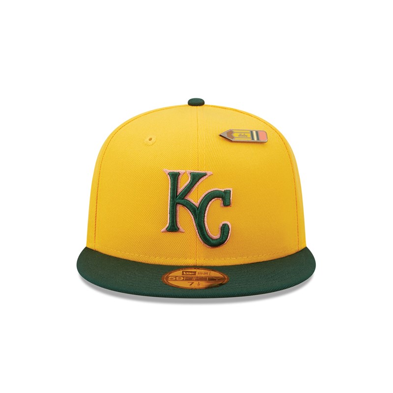 Yellow New Era Kansas City Royals Back To School Fitted Cap 59fifty | ZUIE93807