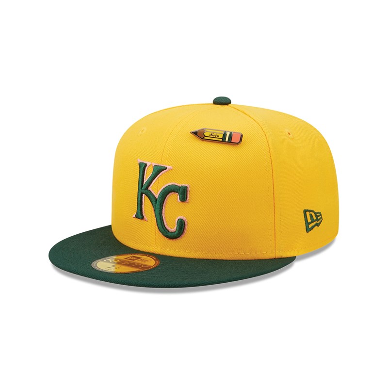 Yellow New Era Kansas City Royals Back To School Fitted Cap 59fifty | ZUIE93807