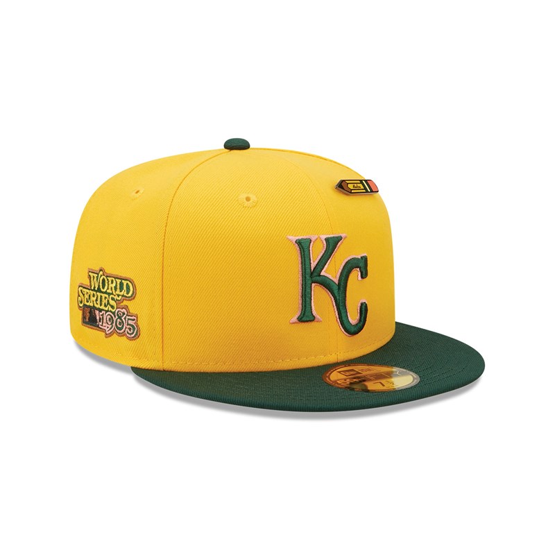 Yellow New Era Kansas City Royals Back To School Fitted Cap 59fifty | ZUIE93807