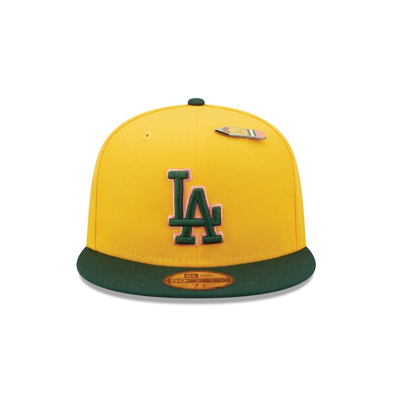 Yellow New Era La Dodgers Back To School Fitted Cap 59fifty | NRYJ28345