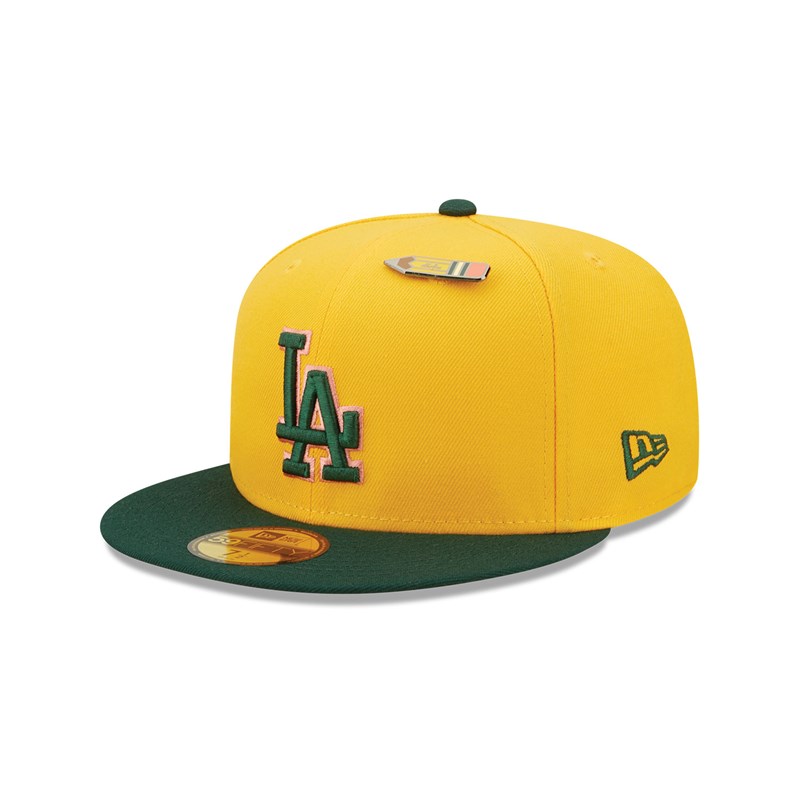 Yellow New Era La Dodgers Back To School Fitted Cap 59fifty | NRYJ28345