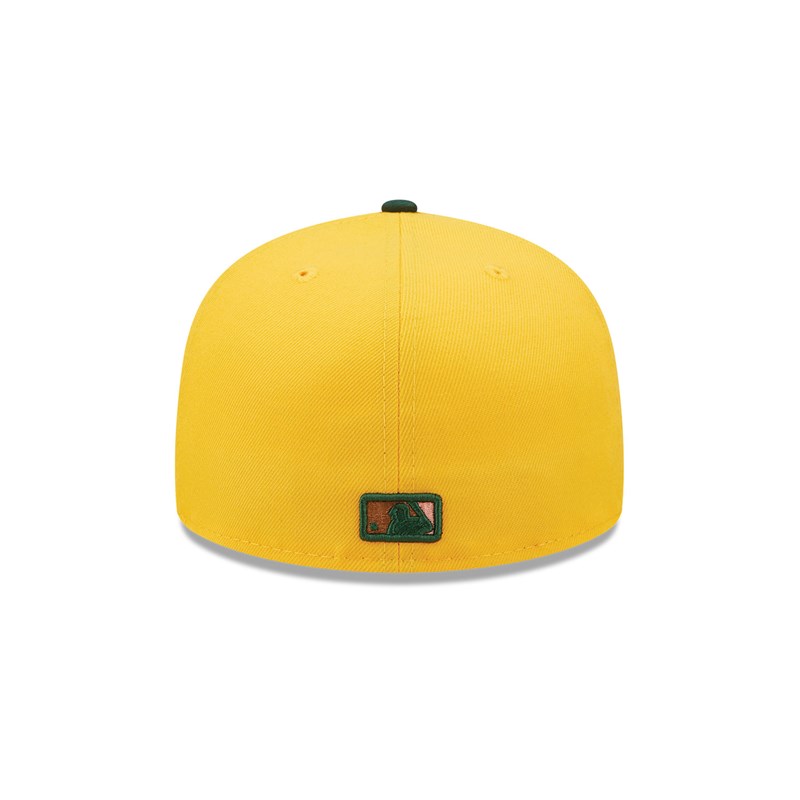 Yellow New Era Oakland Athletics Back To School Fitted Cap 59fifty | RJAT96738