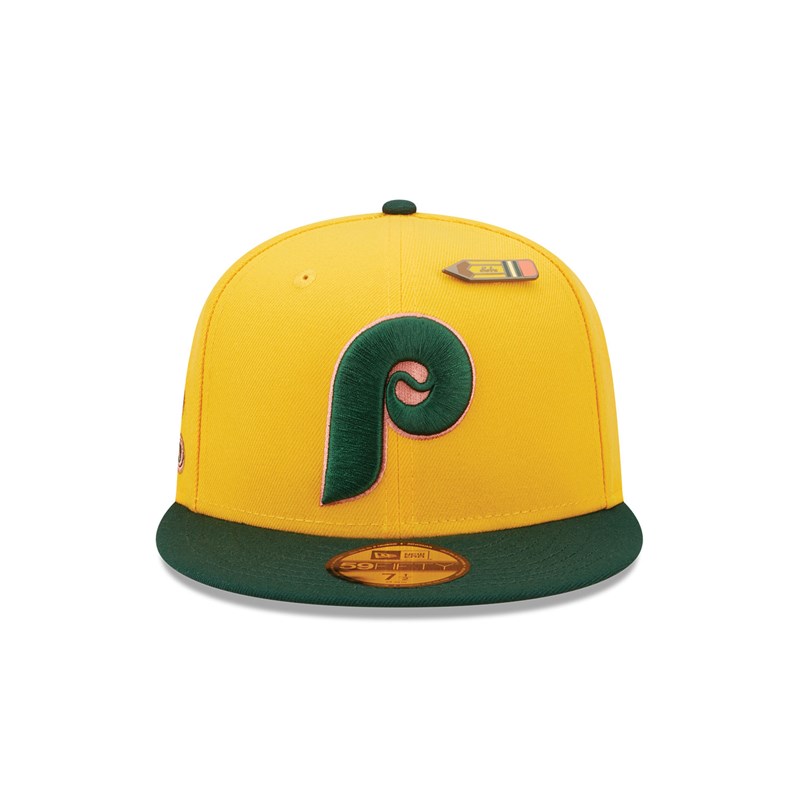 Yellow New Era Philadelphia Phillies Back To School Fitted Cap 59fifty | XVGZ97320