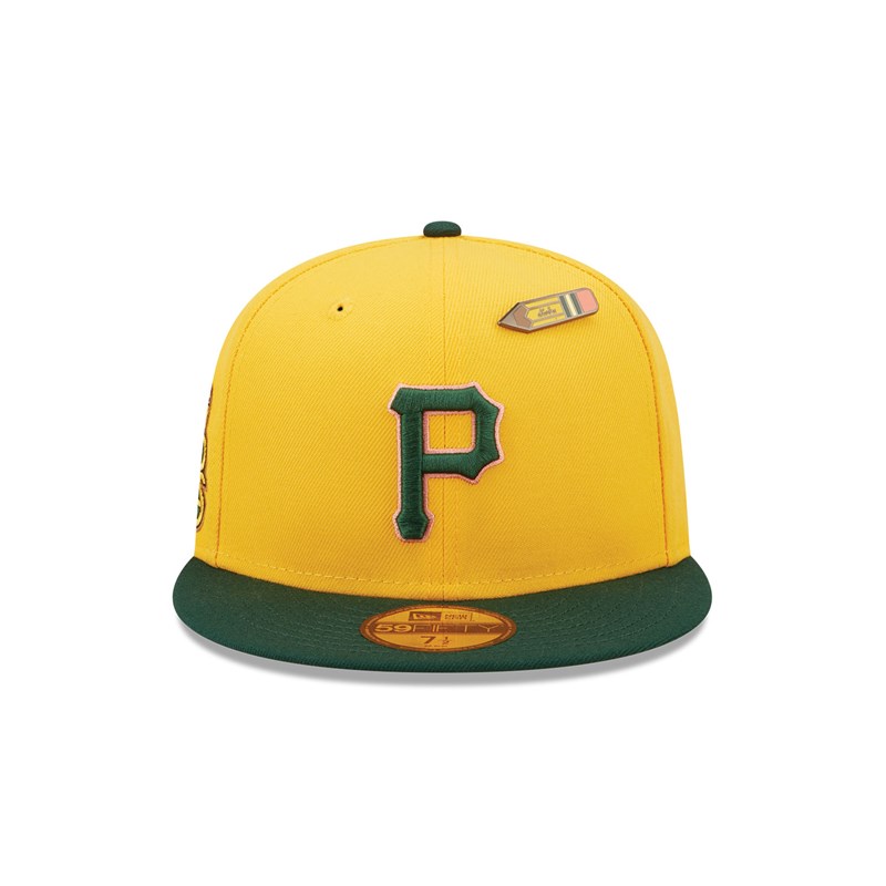 Yellow New Era Pittsburgh Pirates Back To School Fitted Cap 59fifty | HVQT91703