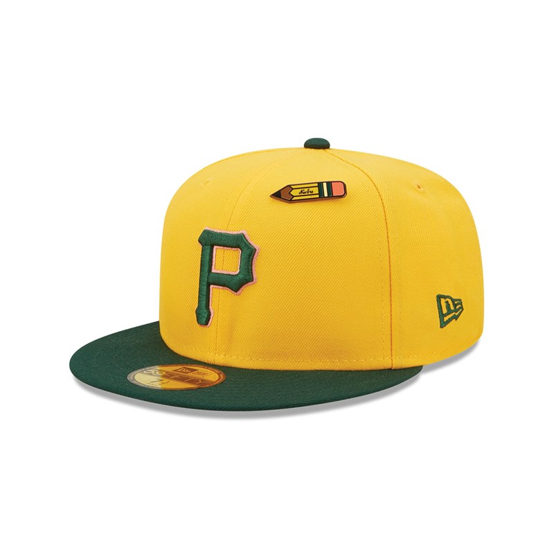 Yellow New Era Pittsburgh Pirates Back To School Fitted Cap 59fifty | HVQT91703