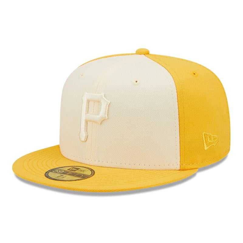 Yellow New Era Pittsburgh Pirates MLB 2-tone Fitted Cap 59fifty | JQGE47659