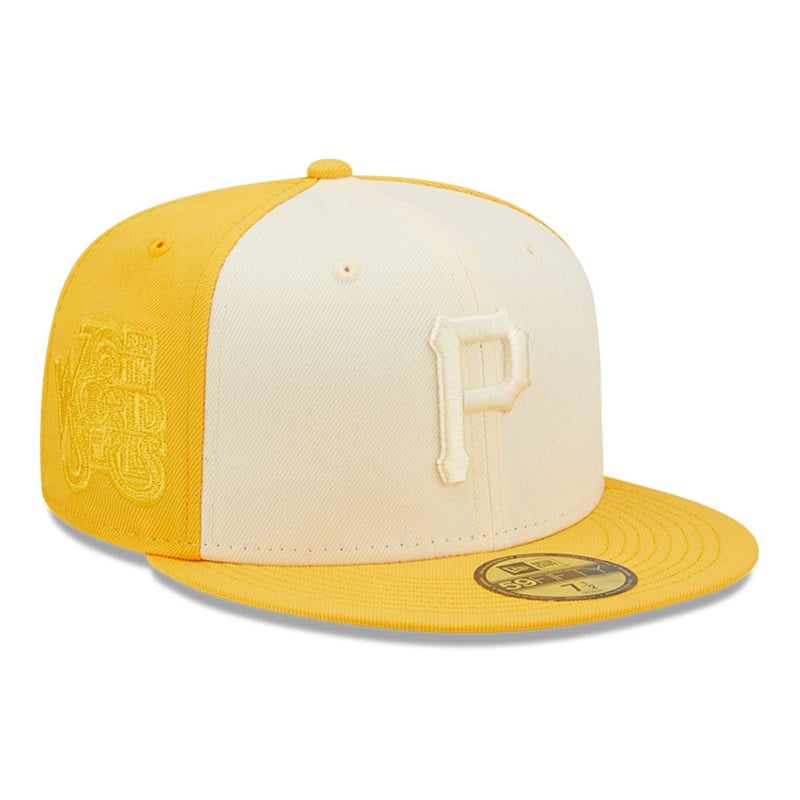 Yellow New Era Pittsburgh Pirates MLB 2-tone Fitted Cap 59fifty | JQGE47659