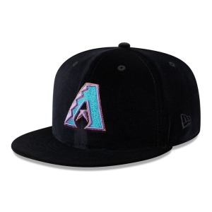 Black New Era Arizona Diamondbacks Velvet Fitted Cap 59fifty | LEJC28436