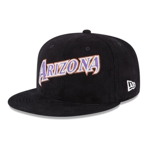 Black New Era Arizona Diamondbacks Vintage Cord Fitted Cap 59fifty | XNVU90253