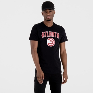 Black New Era Atlanta Hawks Team Logo T-Shirt | WRKS54283