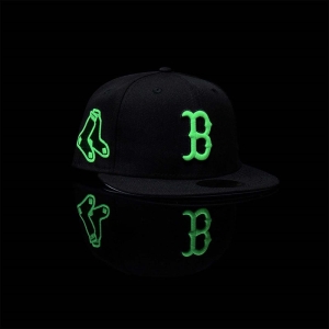 Black New Era Boston Sox Glow In The Fitted Cap 59fifty | YVCR15798