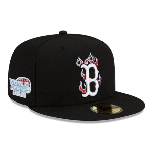 Black New Era Boston Sox MLB Team Fire Cap 59fifty | VCSM34801