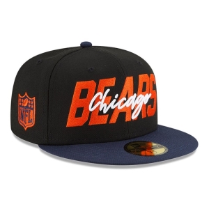 Black New Era Chicago Bears NFL Draft Fitted Cap 59fifty | XSGR56123