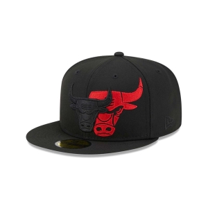 Black New Era Chicago Bulls NBA Elements Fitted Cap 59fifty | TZUF32495