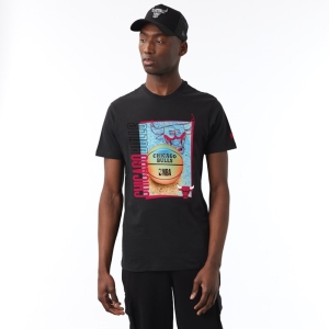 Black New Era Chicago Bulls NBA Hoop Graphic T-Shirt | KFDH89342