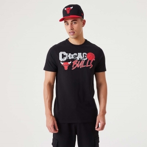 Black New Era Chicago Bulls NBA Infill Graphic T-Shirt | FCNL85169