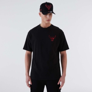 Black New Era Chicago Bulls NBA T-Shirt | RIJX71395