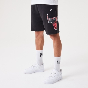 Black New Era Chicago Bulls NBA Team Logo Shorts | MFPQ58491