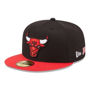 Black New Era Chicago Bulls Team City Patch Fitted Cap 59fifty | DIWN58647