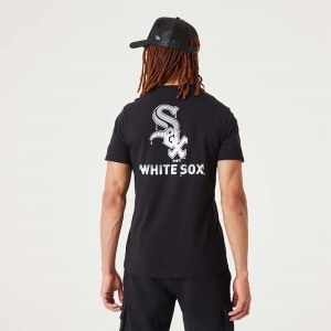 Black New Era Chicago Sox MLB Drip Logo T-Shirt | OFUG16784