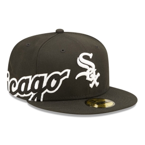 Black New Era Chicago Sox MLB Side Split Fitted Cap 59fifty | ITUZ25374