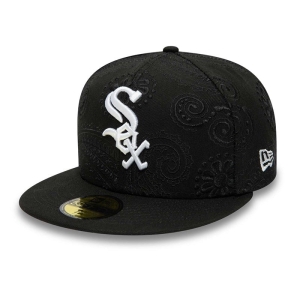 Black New Era Chicago Sox MLB Swirl Fitted Cap 59fifty | CGWA17204