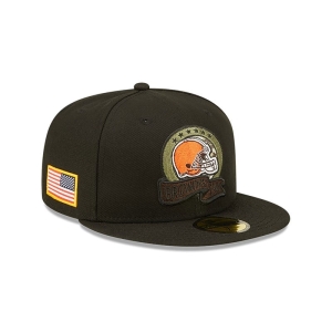 Black New Era Cleveland Browns NFL Salute To Service Fitted Cap 59fifty | YESC69458