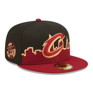 Black New Era Cleveland Cavaliers NBA 2022 Fitted Cap 59fifty | LBZA38497