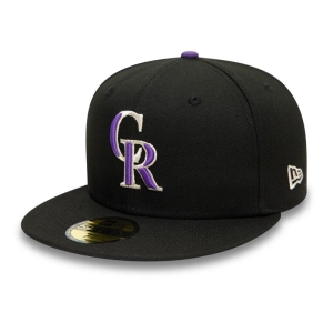 Black New Era Colorado Rockies Authentic On Field Cap 59fifty | YJSH17692