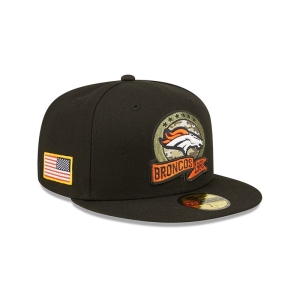 Black New Era Denver Broncos NFL Salute To Service Fitted Cap 59fifty | CVWU70198