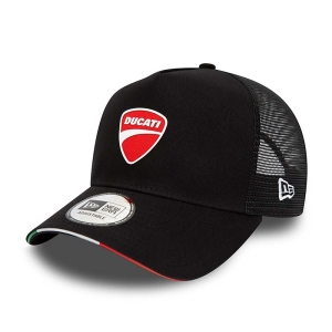 Black New Era Ducati Motor Logo A-frame Cap Trucker | RJCD25948