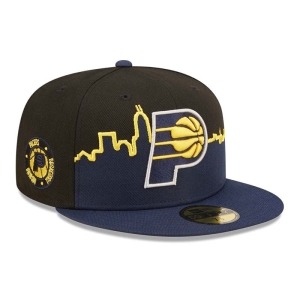 Black New Era Indiana Pacers NBA Tip Off 2022 Fitted Cap 59fifty | KXQC19348