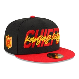 Black New Era Kansas City Chiefs NFL Draft Fitted Cap 59fifty | CYBP51286