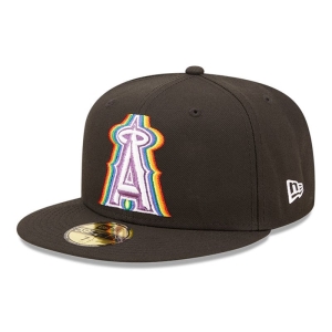 Black New Era La Angels MLB Prismatic Fitted Cap 59fifty | HKDF94762