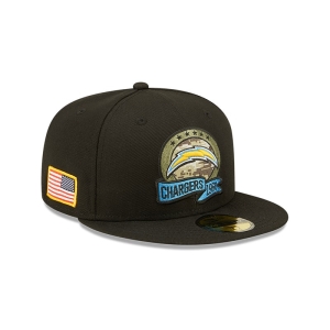 Black New Era La Chargers NFL Salute To Service Fitted Cap 59fifty | DFVW31850